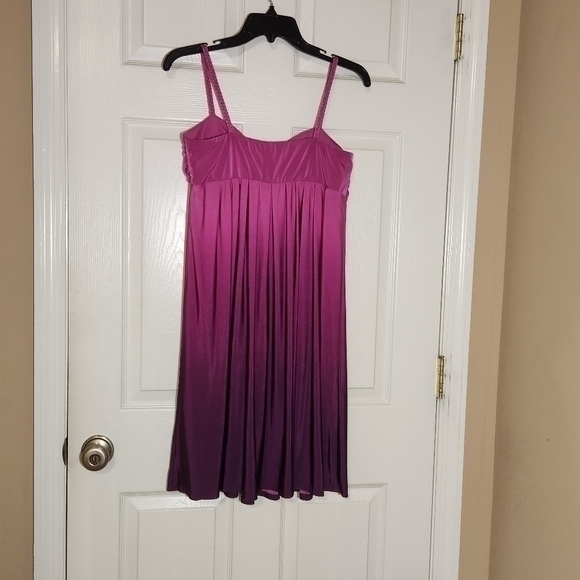 Bisou Bisou Ombré Size 10 pink to purple‎ spaghetti strap dress - Picture 5 of 7